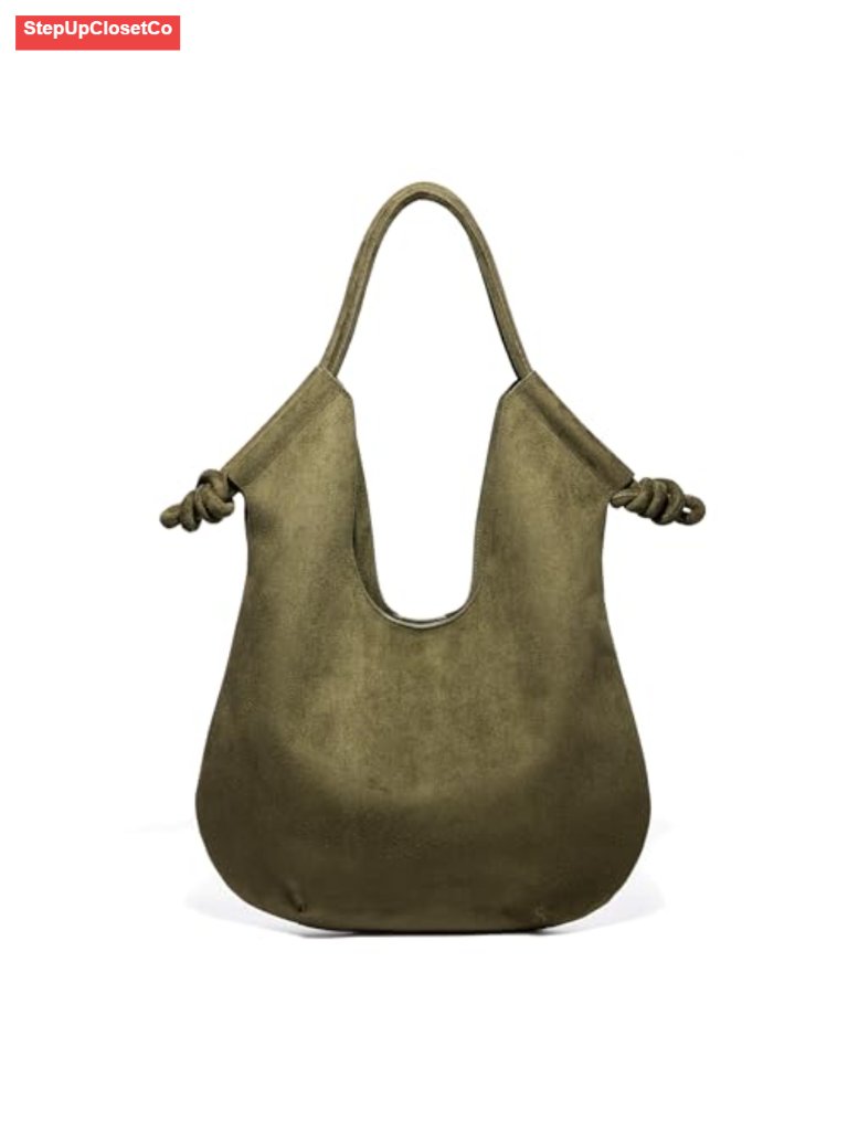 Large Faux Suede Hobo Bag Women Trendy Shoulder Tote Satchel Work Travel